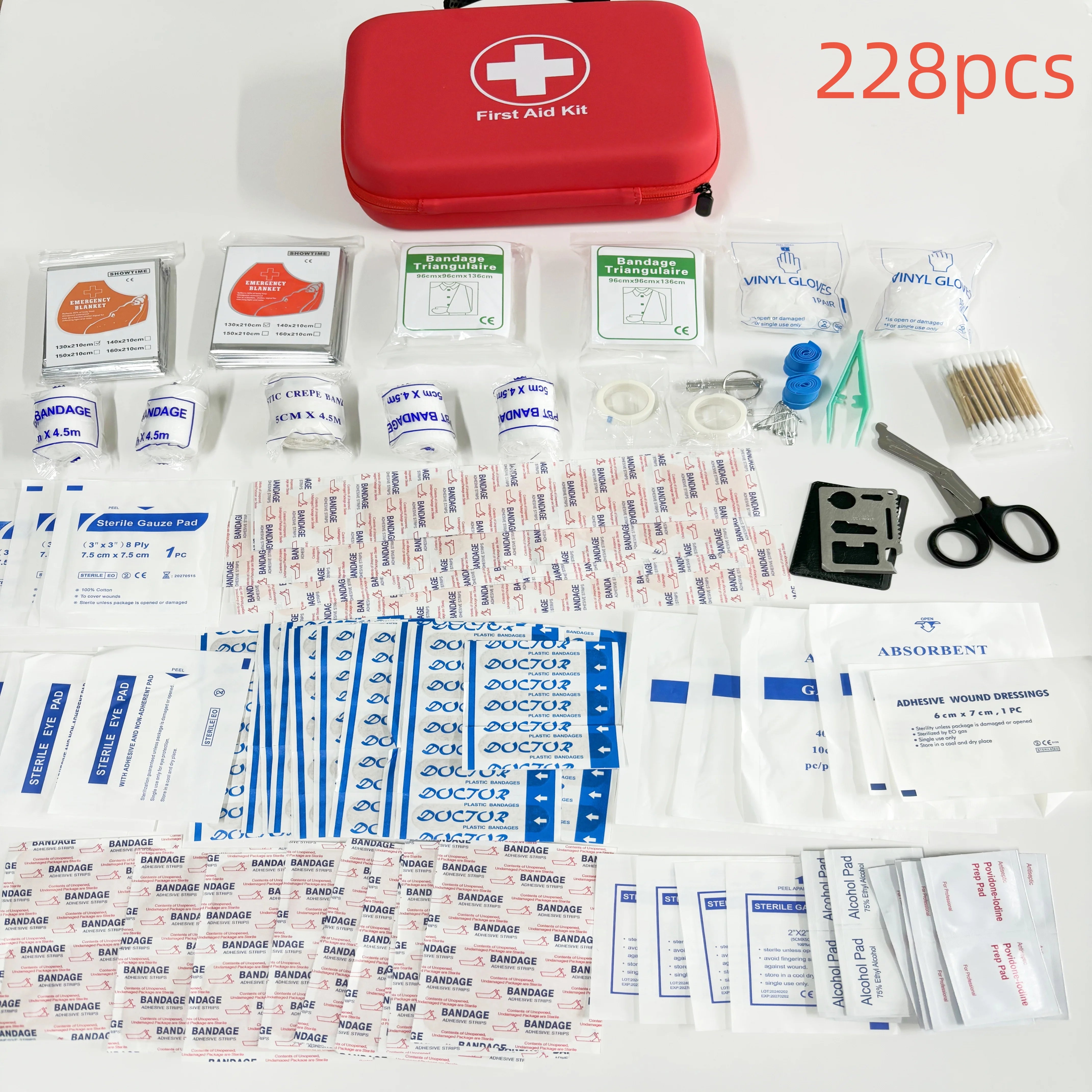 Portable Emergency First Aid Kit – Medical Bag for Home, Travel, Camping & Survival